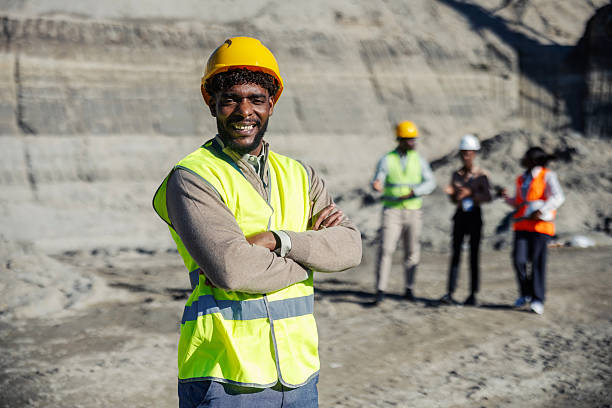 Mining professional at work site